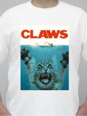 Jaws claws funny tshirt shirt Unisex 100 percent cotton brand new